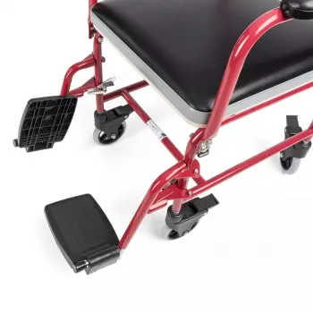 TIMAGO FS 692 Foldable Toilet Wheelchair with Commode Seat, Steel Frame, 4 Wheels, 100 kg Capacity