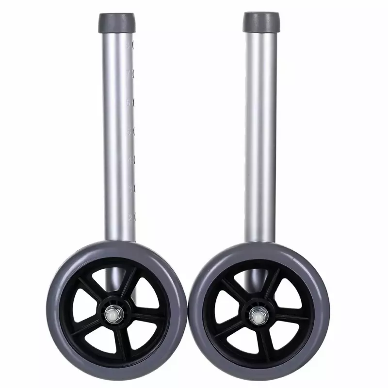 Walking frame VITEA CARE VCBP0031 aluminium, adjustable height 82–100 cm, width 600 mm, max load 110 kg, 12 cm wheels