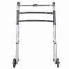 Walking frame VITEA CARE VCBP0031 aluminium, adjustable height 82–100 cm, width 600 mm, max load 110 kg, 12 cm wheels
