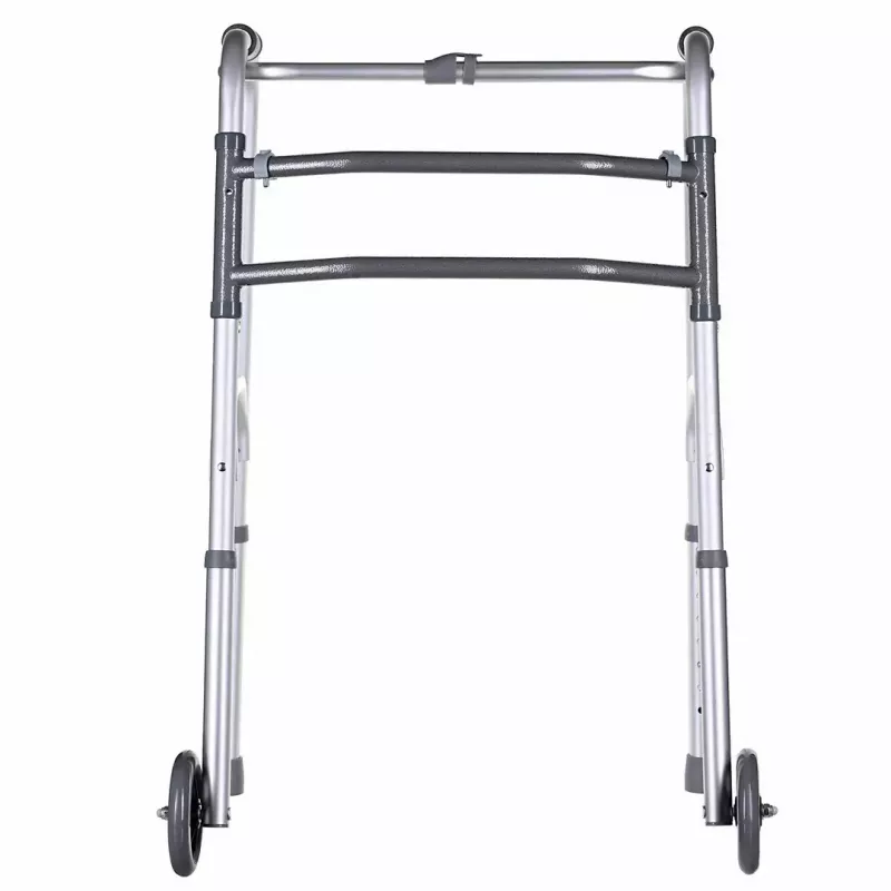 Walking frame VITEA CARE VCBP0031 aluminium, adjustable height 82–100 cm, width 600 mm, max load 110 kg, 12 cm wheels