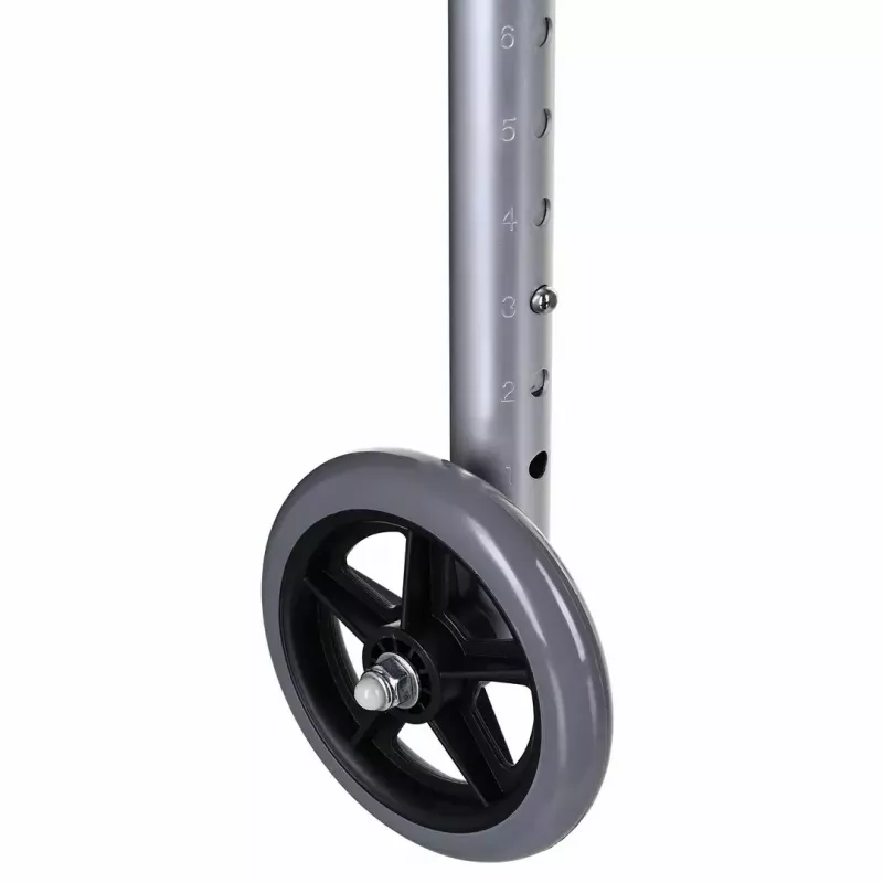 Walking frame VITEA CARE VCBP0031 aluminium, adjustable height 82–100 cm, width 600 mm, max load 110 kg, 12 cm wheels