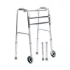 Walking frame VITEA CARE VCBP0031 aluminium, adjustable height 82–100 cm, width 600 mm, max load 110 kg, 12 cm wheels