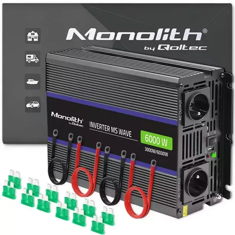 Power Inverter QOLTEC Monolith 6000 MS 12V to 230V 6000W