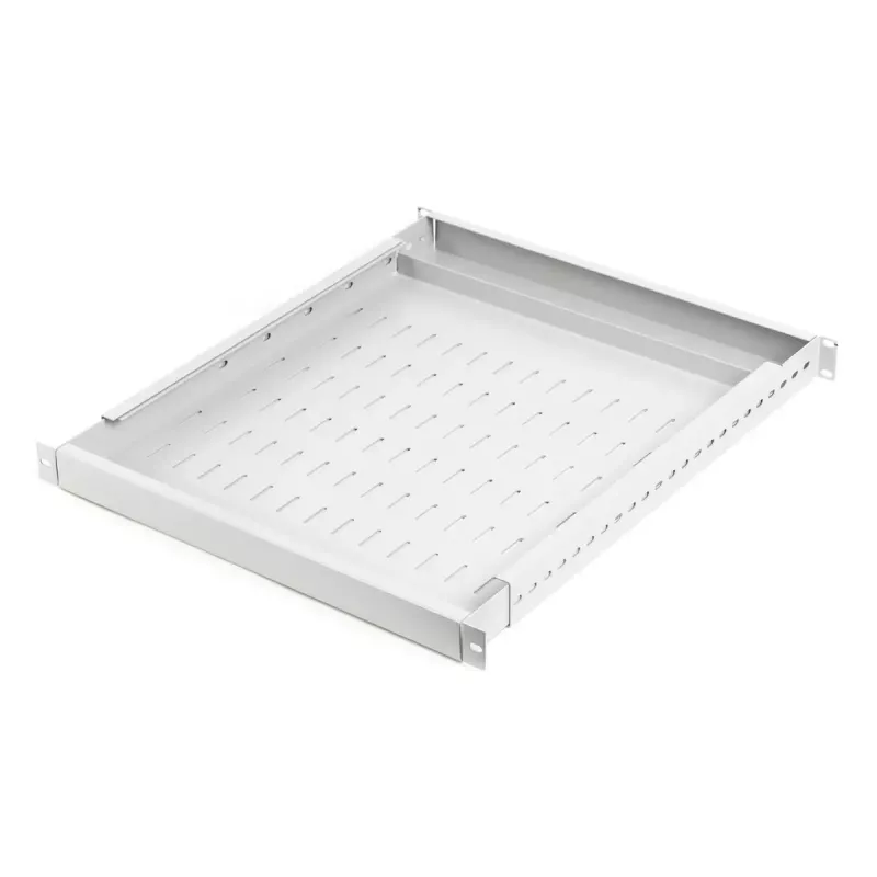DIGITUS TN-19-5/9-1U-W-GY 1U 19 inch Fixed Rack Shelf, 500 mm Depth, Grey, 25 kg Load Capacity