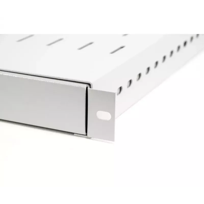 DIGITUS TN-19-5/9-1U-W-GY 1U 19 inch Fixed Rack Shelf, 500 mm Depth, Grey, 25 kg Load Capacity