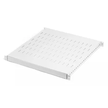 DIGITUS TN-19-5/9-1U-W-GY 1U 19 inch Fixed Rack Shelf, 500 mm Depth, Grey, 25 kg Load Capacity