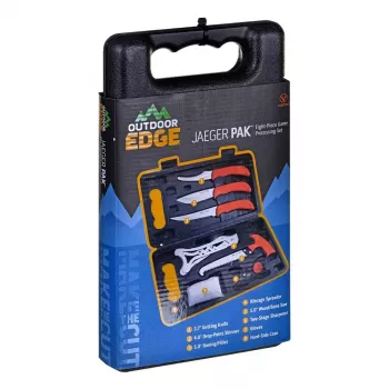 Fixed blade hunting kit Outdoor Edge Jaeger Pak 02OE069 with knife and game processing tools