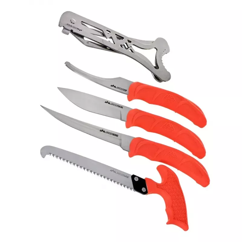 Fixed blade hunting kit Outdoor Edge Jaeger Pak 02OE069 with knife and game processing tools