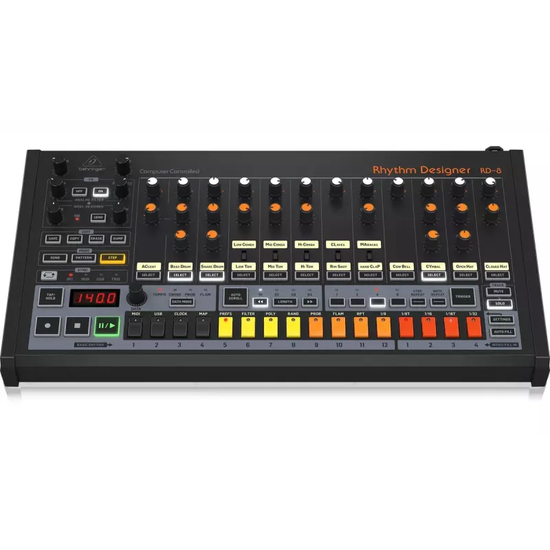 Rhythm & Drum Machine Behringer RD-8 MKII Calibration range 10 - 15000 Hz