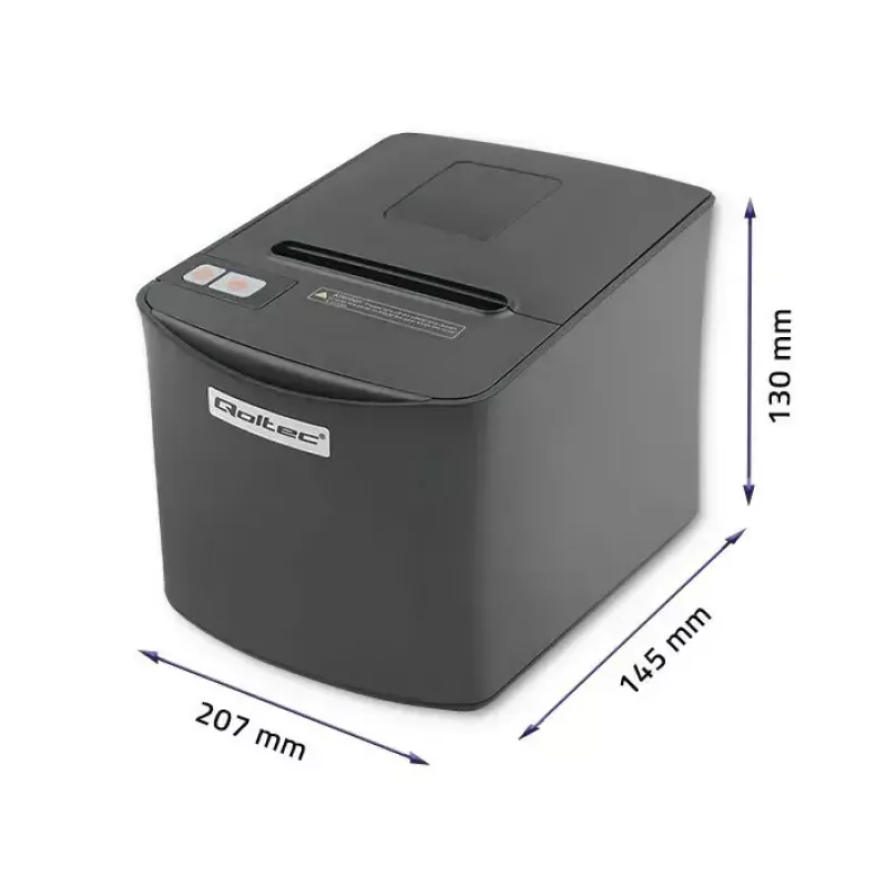 Thermal receipt printer QOLTEC 50256 with USB interface — compact POS printer