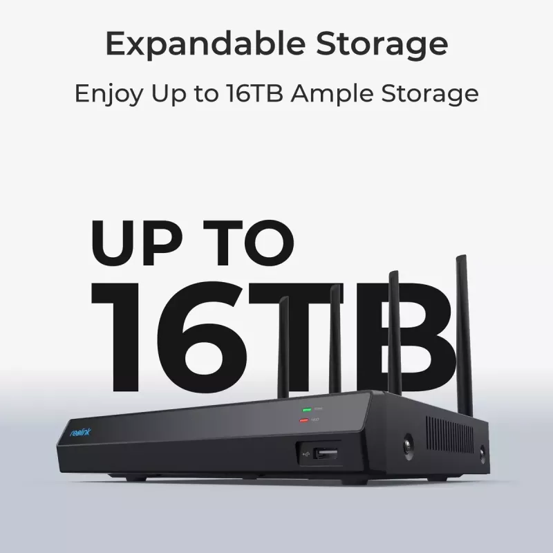 Reolink NVS12W 12-Channel Wi-Fi 6 NVR 16MP Support 2TB HDD