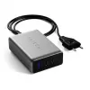 Mobile device charger Satechi ST-TC100GM-EU, 100 W, 2× USB-C, AC input 100–240 V, grey