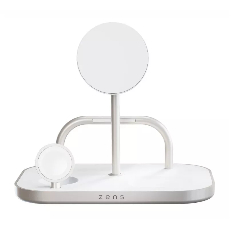 Mobile device charger ZENS ZEDC29W/00 Fast charging Wireless Silver White