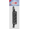 Power extension cable ActiveJet COMBO-IEC-3G/1.5M — 3-core IEC connector, 1.5 m, 3 AC outlets, 230 V/50 Hz, 10 A, black