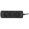 Power extension cable ActiveJet COMBO-IEC-3G/1.5M — 3-core IEC connector, 1.5 m, 3 AC outlets, 230 V/50 Hz, 10 A, black
