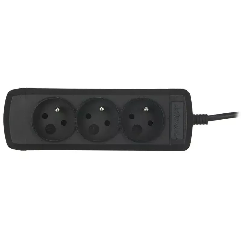 Power extension cable ActiveJet COMBO-IEC-3G/1.5M — 3-core IEC connector, 1.5 m, 3 AC outlets, 230 V/50 Hz, 10 A, black
