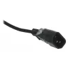 Power extension cable ActiveJet COMBO-IEC-3G/1.5M — 3-core IEC connector, 1.5 m, 3 AC outlets, 230 V/50 Hz, 10 A, black