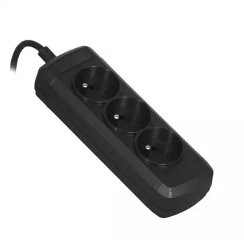 Power extension cable ActiveJet COMBO-IEC-3G/1.5M — 3-core IEC connector, 1.5 m, 3 AC outlets, 230 V/50 Hz, 10 A, black