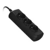 Power strip ActiveJet 3GNU - 3M - C, 3 sockets Type E, 3 m cable, 230 V, 10 A, black