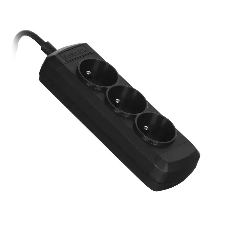 Power strip ActiveJet 3GNU - 3M - C, 3 sockets Type E, 3 m cable, 230 V, 10 A, black