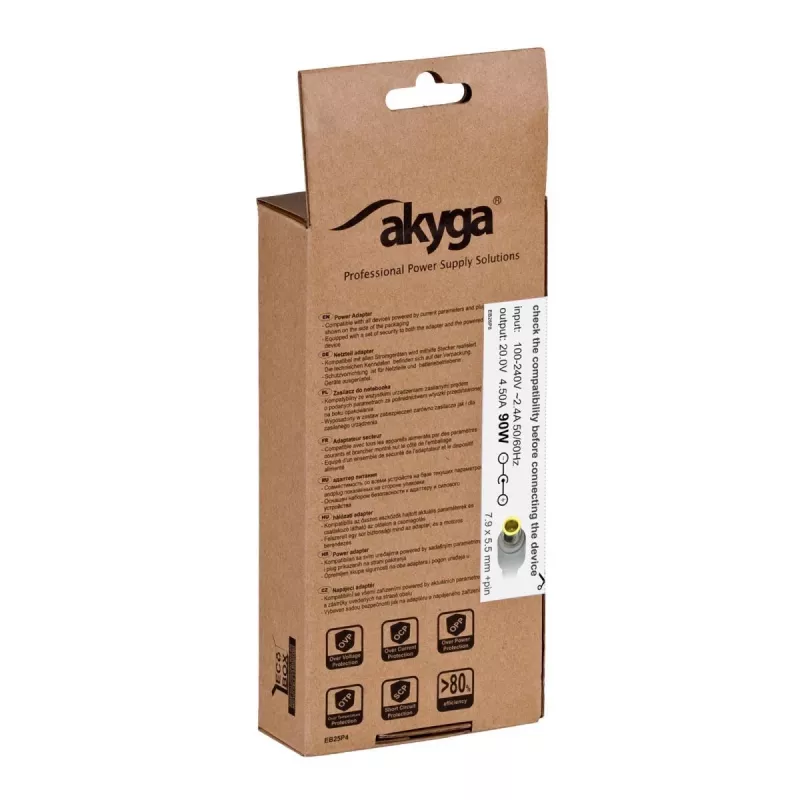 AKYGA Notebook Power Adaptor - 20v/4.5a, 90w Power And 7.9*5.5 Mm + Pin Plug