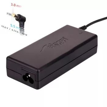 Power adapter Akyga AK-ND-27 90 W 19 V 4.74 A AC-to-DC indoor laptop charger, black