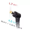 Akyga power adapter AK-ND-50 for laptops, 20 V 2.25 A 45 W, connector 4.0×1.7 mm, 1.2 m cable, black
