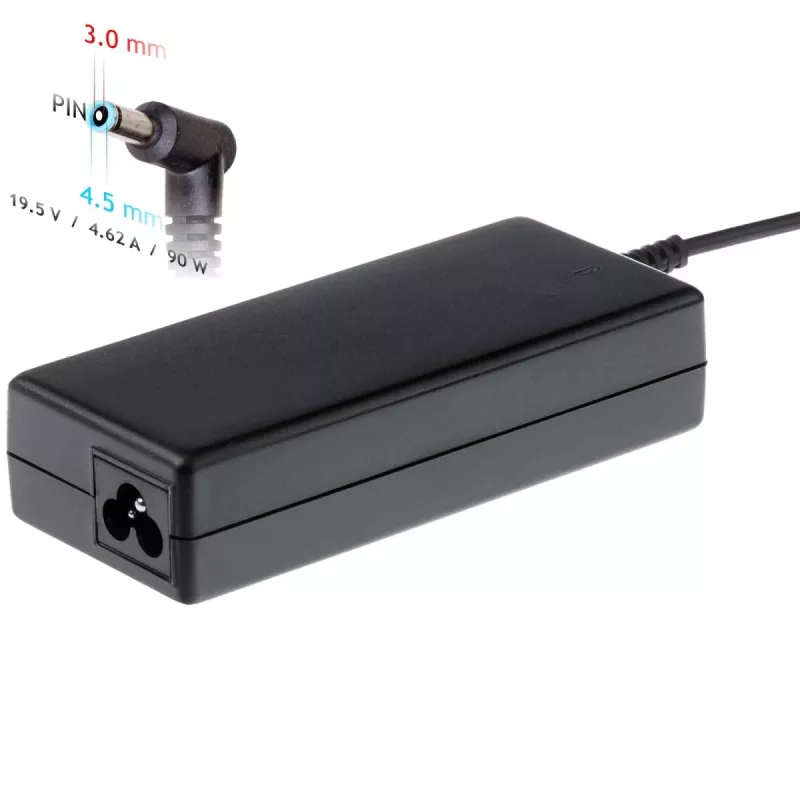 Power adapter Akyga AK-ND-53 90W 19.5V 4.62A for Dell laptops, 100–250V input, LED, 1.2m cable