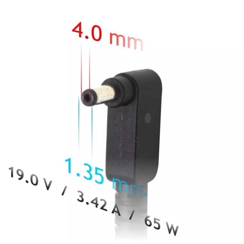 Akyga AK-ND-55 Laptop Power Adapter 19 V / 3.42 A, 65 W, 4.0 x 1.35 mm Plug, for Asus