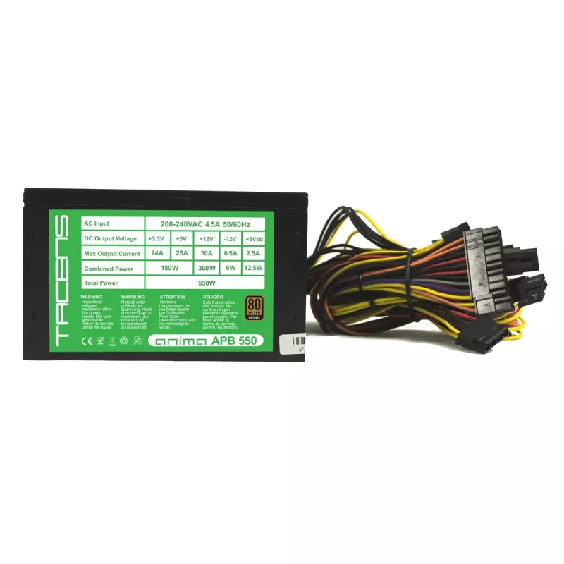 Tacens APB550B power supply unit 550 W 20+4 pin ATX ATX Black