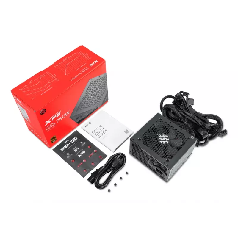 XPG PYLON 550W Power Supply, 550 W, 100 - 240 V, 50 - 60 Hz, 8/4 A, Active, 110 W