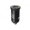Car charger Green Cell CADM-GC-38AC 38W, 1x USB-C (PD 3.0) + 1x USB-A, aluminium housing, black