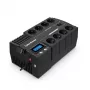 Uninterruptible Power Supply CYBERPOWER BR1000ELCD — Line-Interactive UPS 1 kVA (600 W), 8x Type E outlets, LCD, AVR, 4 ms response