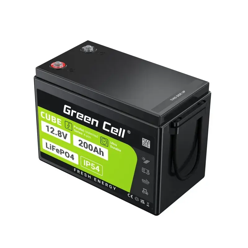 UPS battery Green Cell LFPGC12V200AH Lithium Iron Phosphate 12.8V 200Ah, 395×195×275 mm, 20.5 kg