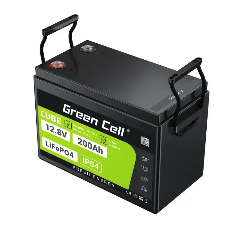 UPS battery Green Cell LFPGC12V200AH Lithium Iron Phosphate 12.8V 200Ah, 395×195×275 mm, 20.5 kg