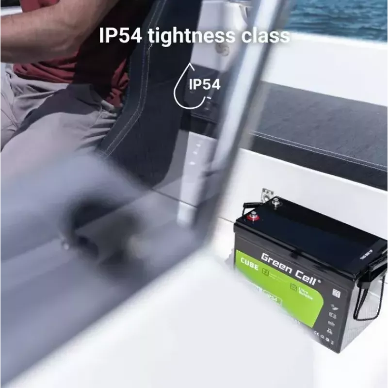 LiFePO4 battery Green Cell 12.8V 125Ah — 125 Ah, 12.8 V, 150 A max discharge, 13.5 kg, 340×180×225 mm