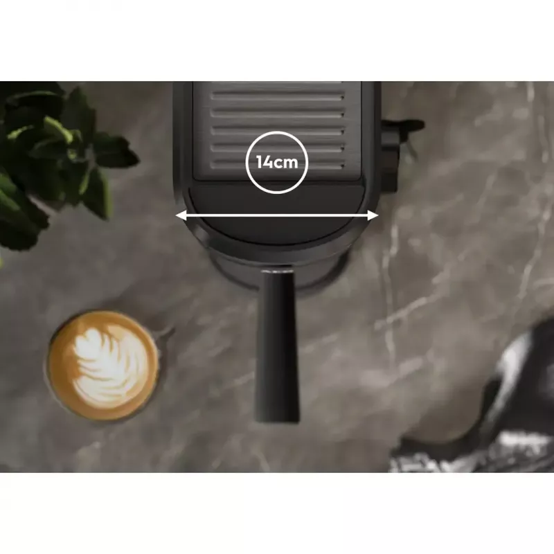 Espresso machine AEG EC6-1-6BST, manual countertop, 1.0 L water tank, 15 bar, milk frother, 1450 W, touch control, black