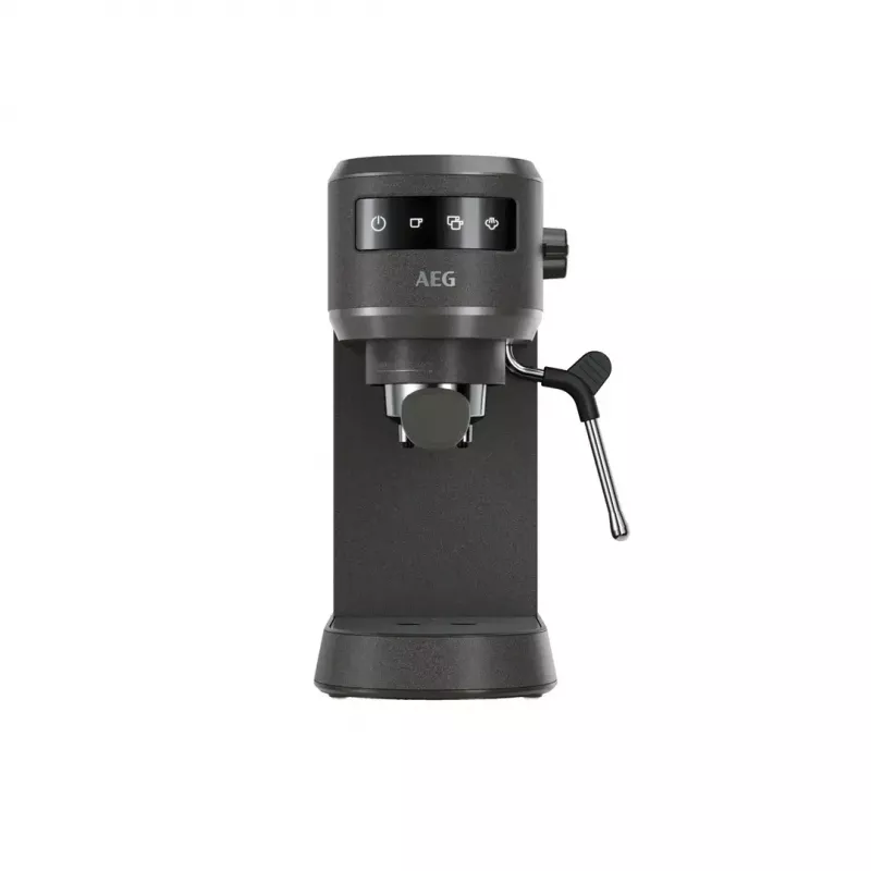 Espresso machine AEG EC6-1-6BST, manual countertop, 1.0 L water tank, 15 bar, milk frother, 1450 W, touch control, black