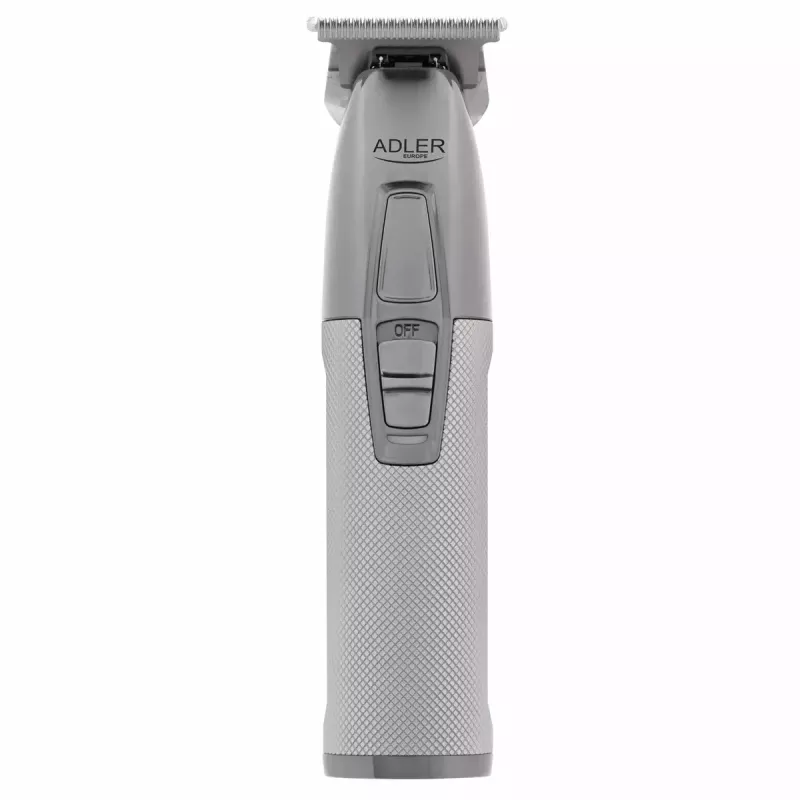 Beard trimmer Adler AD 2836S, cordless lithium battery, 0.9–6 mm, 4 length steps, stainless steel blades, silver