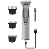 Beard trimmer Adler AD 2836S, cordless lithium battery, 0.9–6 mm, 4 length steps, stainless steel blades, silver