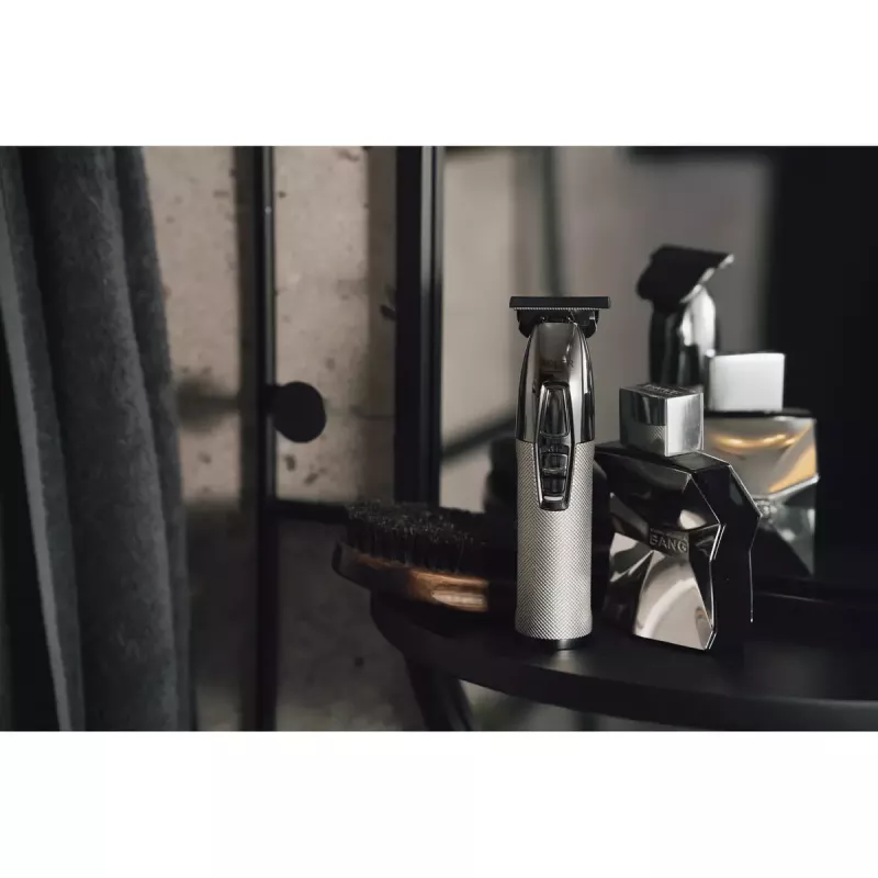 Beard trimmer Adler AD 2836S, cordless lithium battery, 0.9–6 mm, 4 length steps, stainless steel blades, silver