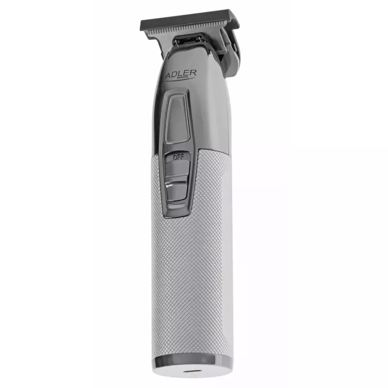 Beard trimmer Adler AD 2836S, cordless lithium battery, 0.9–6 mm, 4 length steps, stainless steel blades, silver