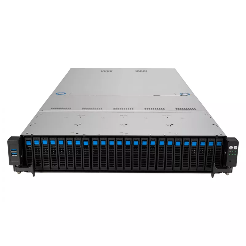 ASUS RS521A-E12-RS24U Socket SP5 Rack (2U) Black, Silver