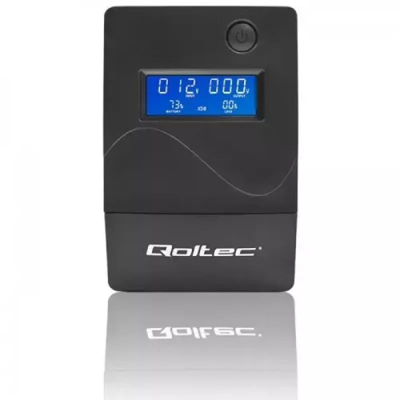 Uninterruptible Power Supply Qoltec Monolith 0.85 kVA 480 W 2 AC outlets