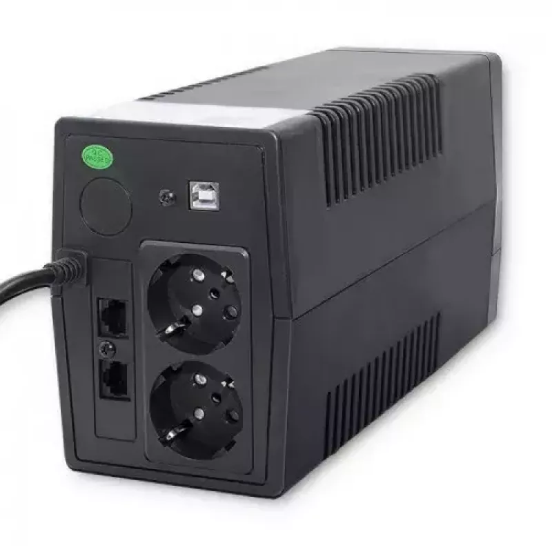 Uninterruptible Power Supply Qoltec Monolith 0.85 kVA 480 W 2 AC outlets