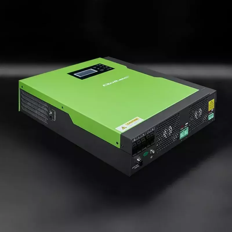 Qoltec 53886 Off-Grid Hybrid Solar Inverter, 3.5 kW, 100 A MPPT, 24 V, Pure Sine