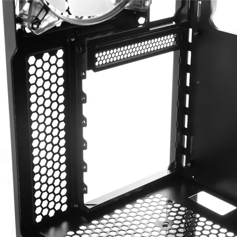 PC case MODECOM AMIRANI ARGB Midi Tower, black, tempered glass, 2x200mm front + 1x120mm rear fans, USB-A 2x, USB-C 1x, supports ATX/ITX, GPU up to 35 cm