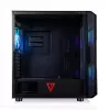 PC case MODECOM AMIRANI ARGB Midi Tower, black, tempered glass, 2x200mm front + 1x120mm rear fans, USB-A 2x, USB-C 1x, supports ATX/ITX, GPU up to 35 cm