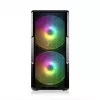 PC case MODECOM AMIRANI ARGB Midi Tower, black, tempered glass, 2x200mm front + 1x120mm rear fans, USB-A 2x, USB-C 1x, supports ATX/ITX, GPU up to 35 cm