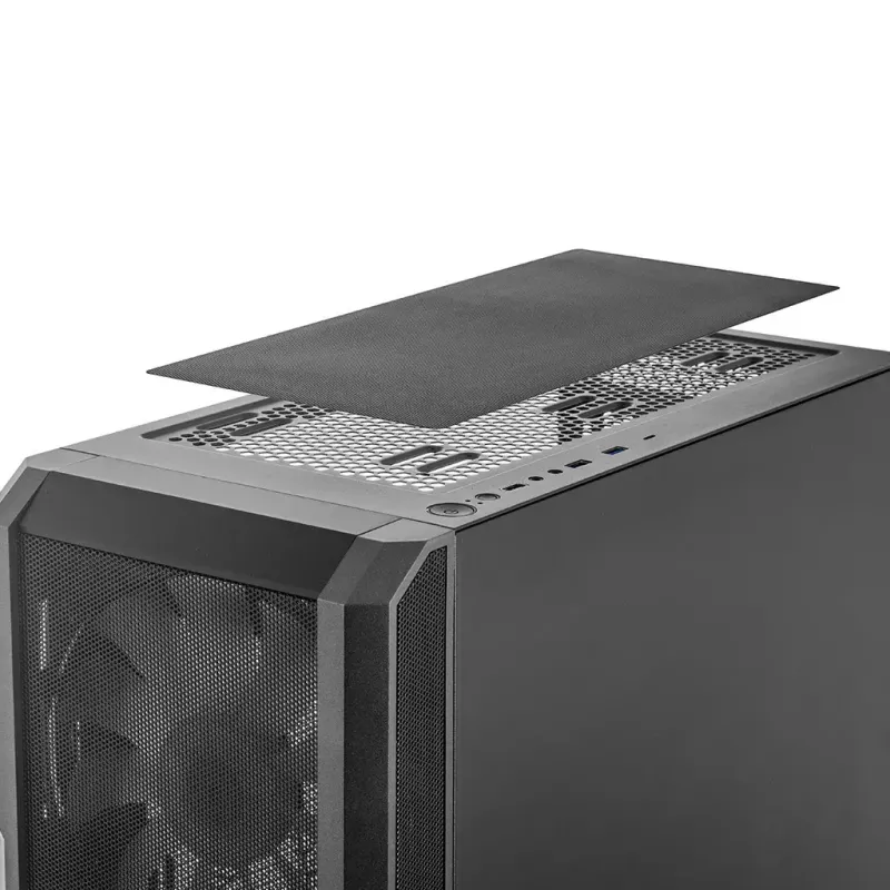 PC case MODECOM AMIRANI ARGB Midi Tower, black, tempered glass, 2x200mm front + 1x120mm rear fans, USB-A 2x, USB-C 1x, supports ATX/ITX, GPU up to 35 cm